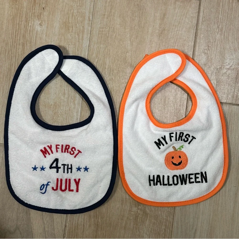 Set of 11 Holiday Baby Bibs